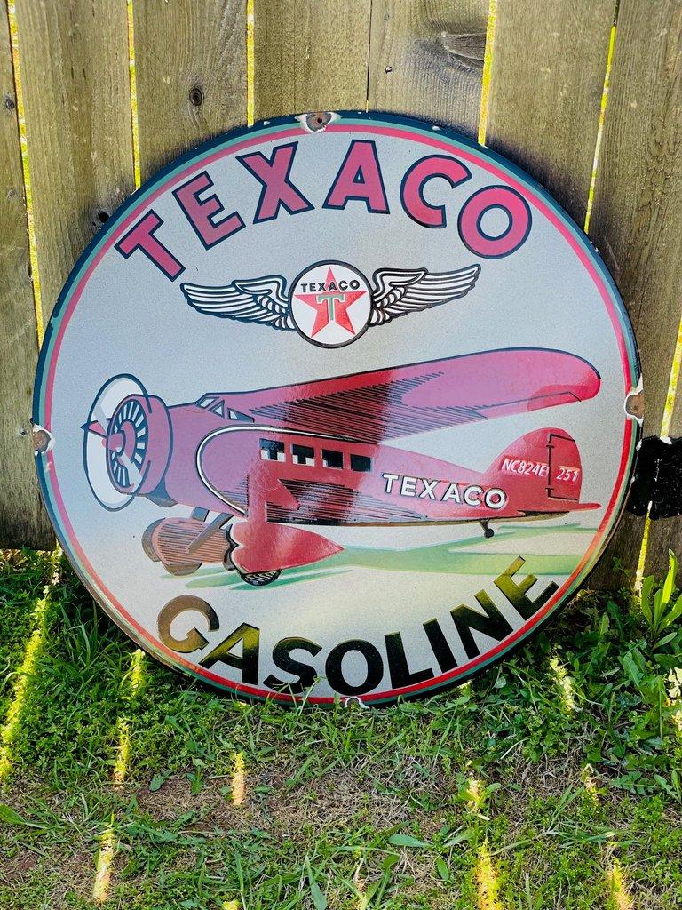 Porcelain Sign Texaco Gasonline