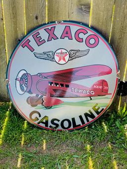 Porcelain Sign Texaco Gasonline
