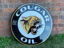 Porcelain Sign Cougar Oil