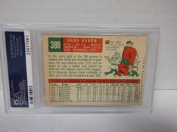 1959 TOPPS HANK AARON #380. PSA 4