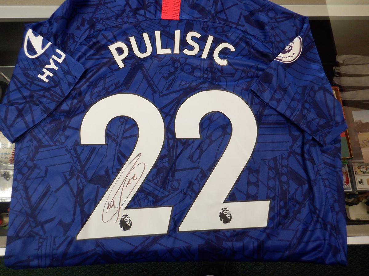 CHRISITAN PULISIC SIGNED AUTO NIKE JERSEY SZ M