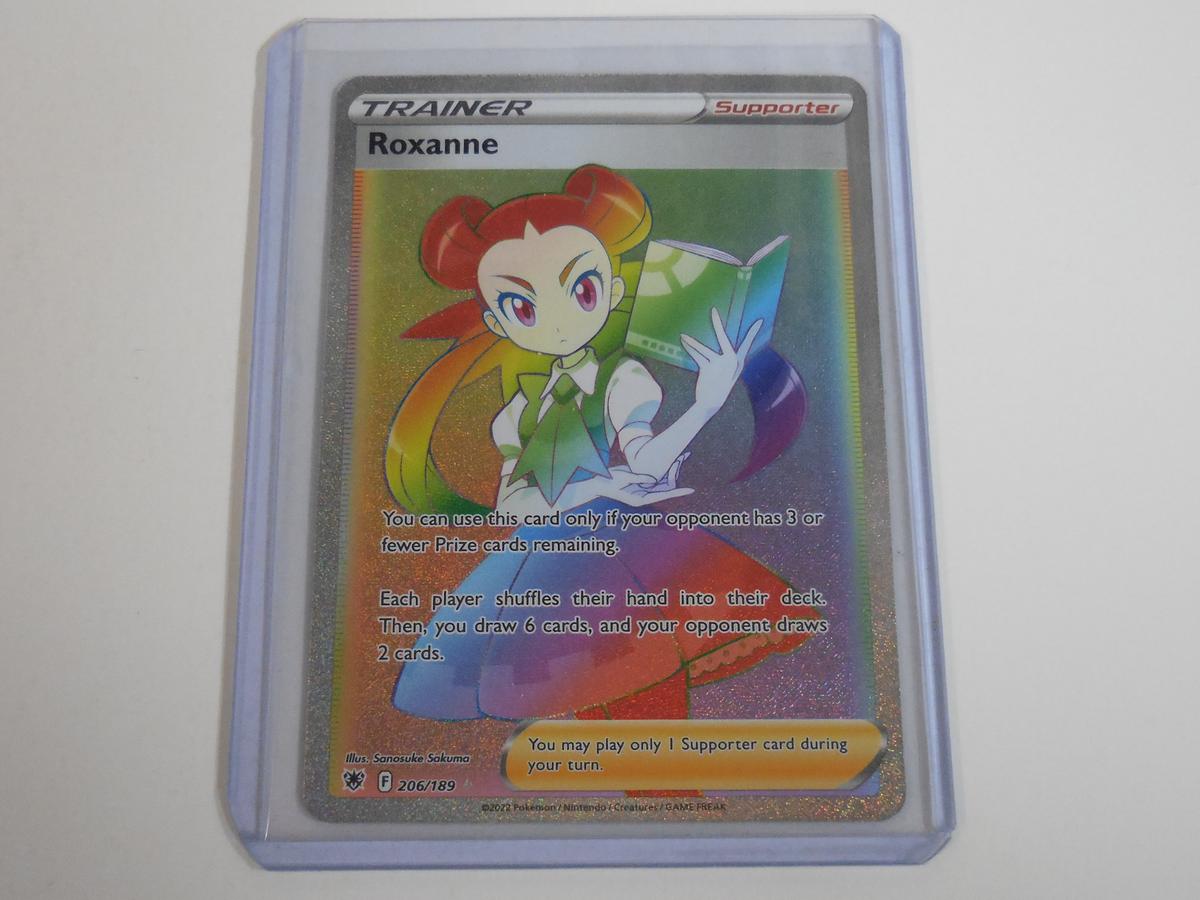 RARE 2022 POKEMON 206/189 ROXANNE TRAINER HOLO HARD TO FIND