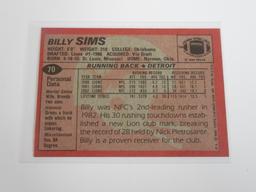 1983 TOPPS FOOTBALL BILLY SIMS DETROIT LIONS