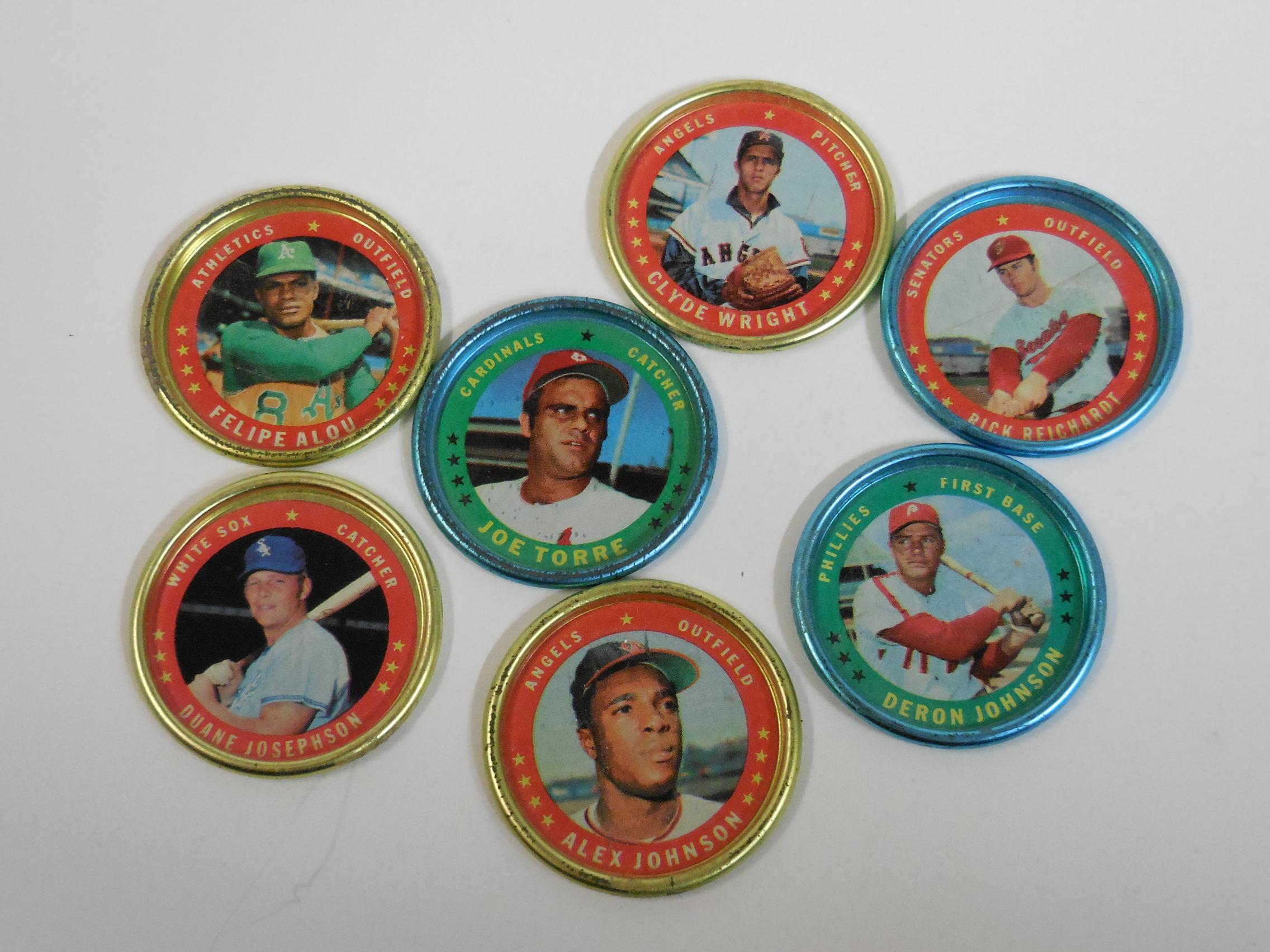 LARGE 1971 TOPPS BASEBALL COINS LOT WITH SOME STARS