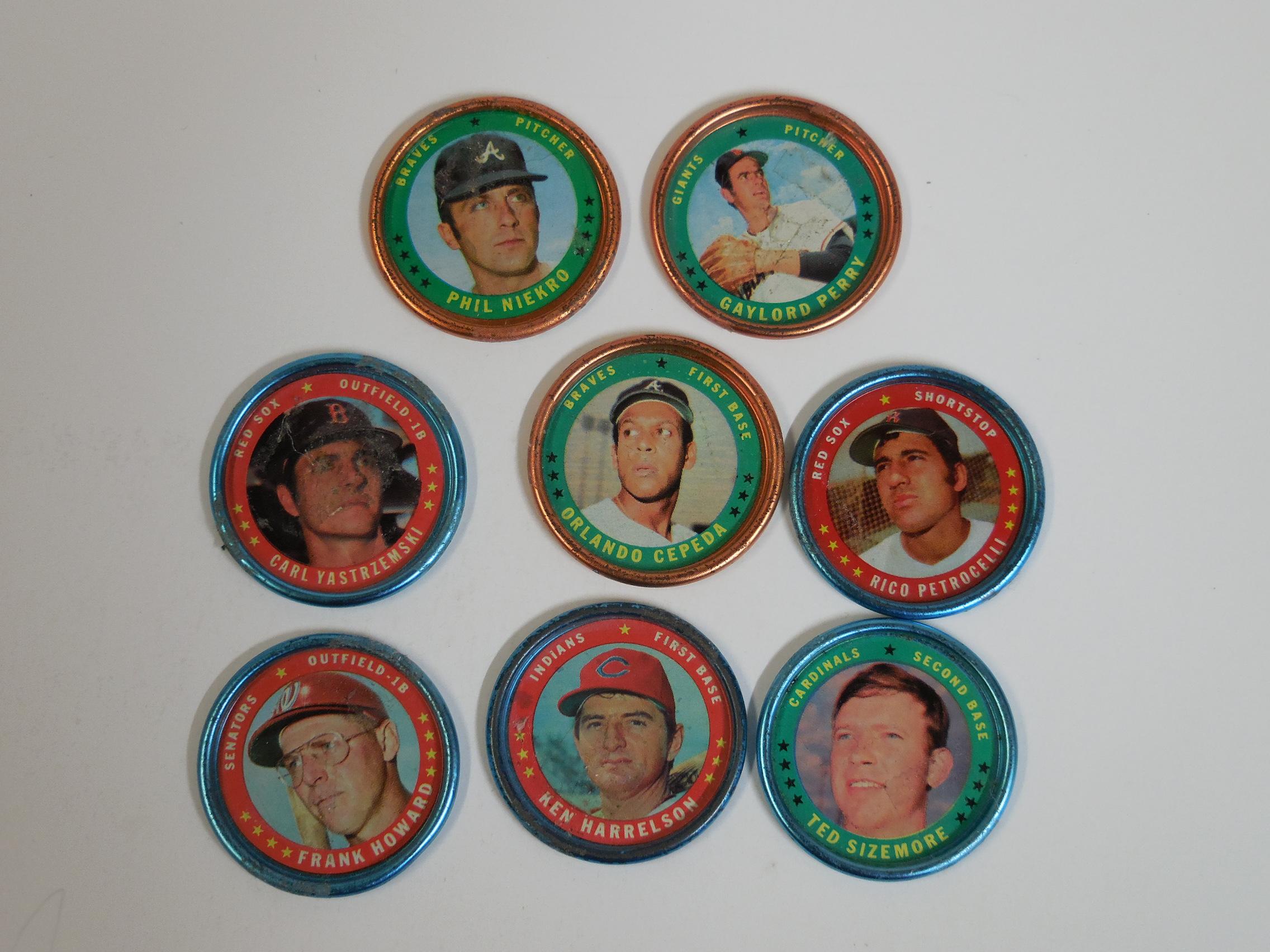 LARGE 1971 TOPPS BASEBALL COINS LOT WITH SOME STARS