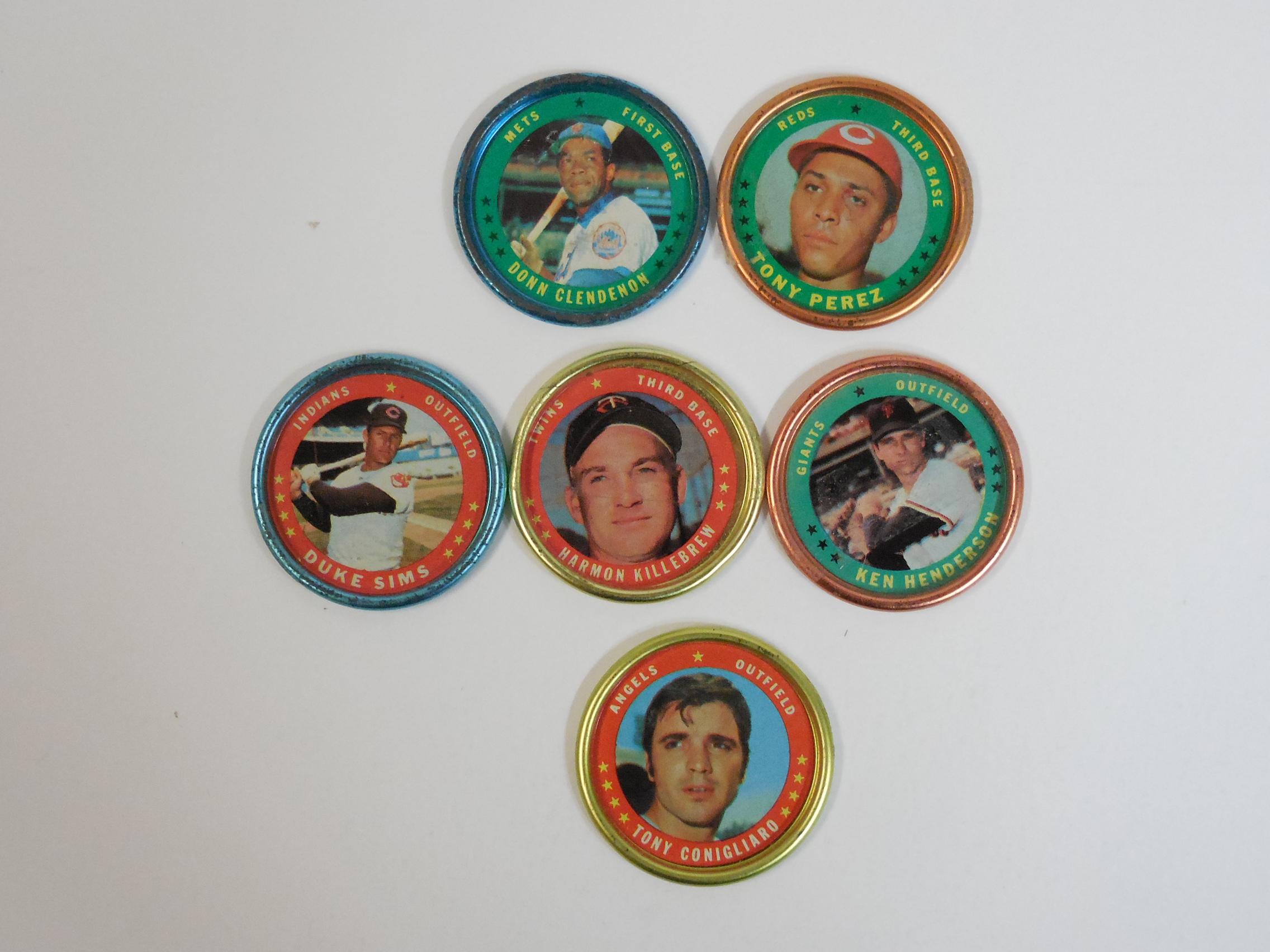 LARGE 1971 TOPPS BASEBALL COINS LOT WITH SOME STARS