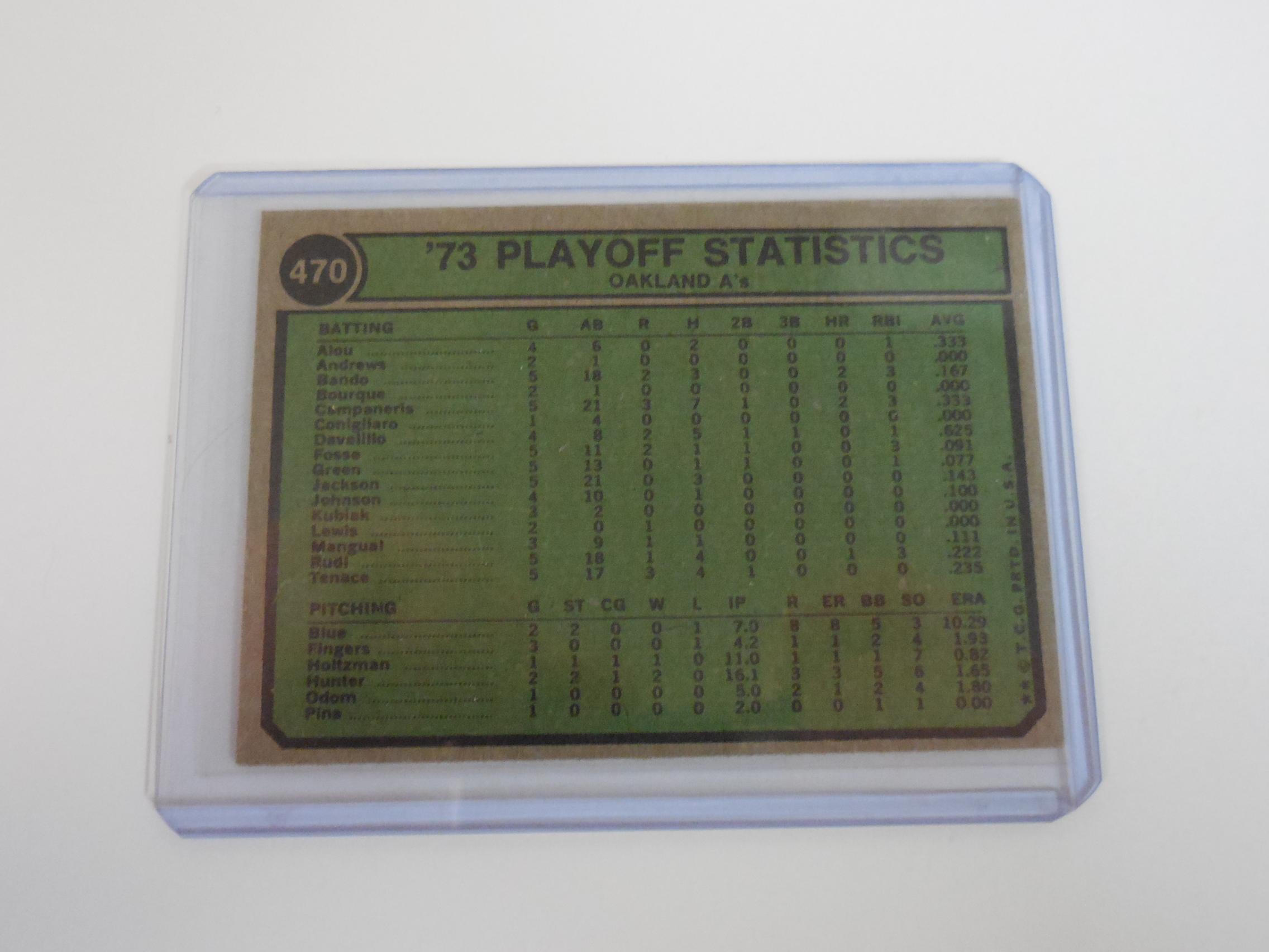 1974 TOPPS BASEBALL REGGIE JACKSON AL PLAYOFFS