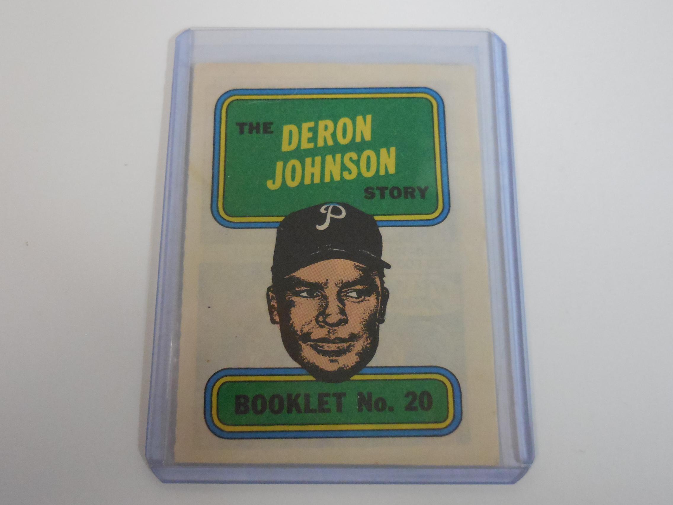 1970 TOPPS BASEBALL BOOKLETS DERON JOHNSON PHILLIES