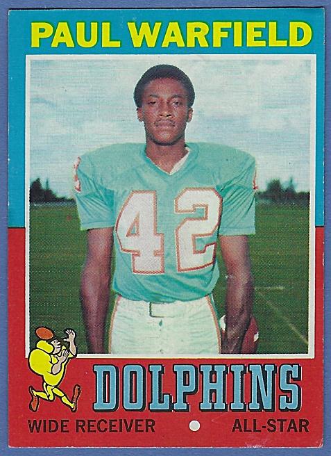 Sharp 1971 Topps #261 Paul Warfield Miami Dolphins