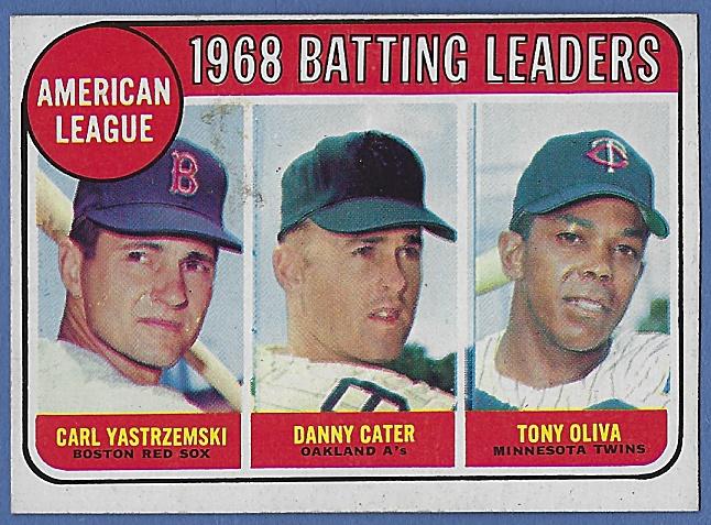 1969 Topps #1 Batting Leaders Carl Yastrzemski Tony Oliva