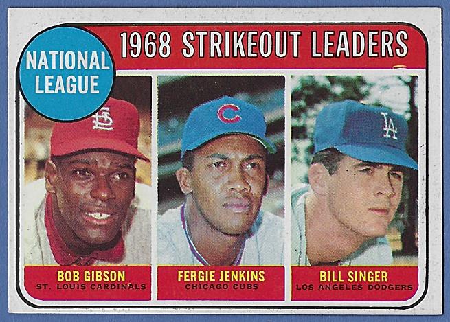 1969 Topps #12 Strikeout Leaders Bob Gibson Fergie Jenkins