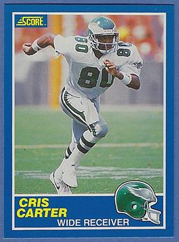 Sharp 1989 Score #72 Cris Carter RC Philadelphia Eagles