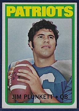 1972 Topps #65 Jim Plunkett RC New England Patriots