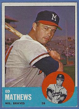 1963 Topps #275 Ed Mathews Milwaukee Braves