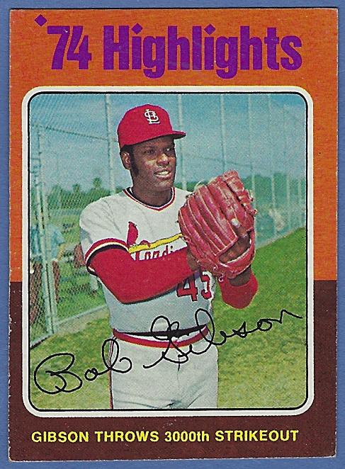 1975 Topps #3 Bob Gibson HL St. Louis Cardinals