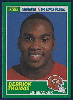 1989 Score #258 Derrick Thomas RC Kansas City Chiefs