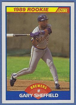 High Grade 1989 Score 3625 Gary Sheffield RC Milwaukee Brewers