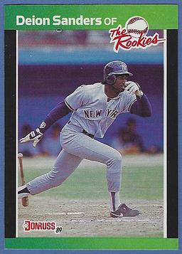 1989 Donruss The Rookies #6 Deion Sanders RC New York Yankees