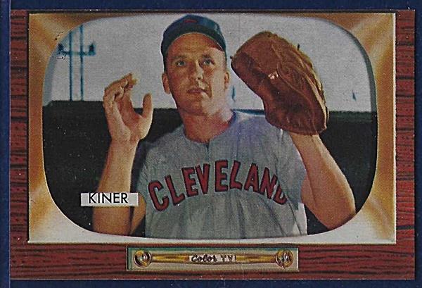 1955 Bowman #197 Ralph Kiner Cleveland Indians