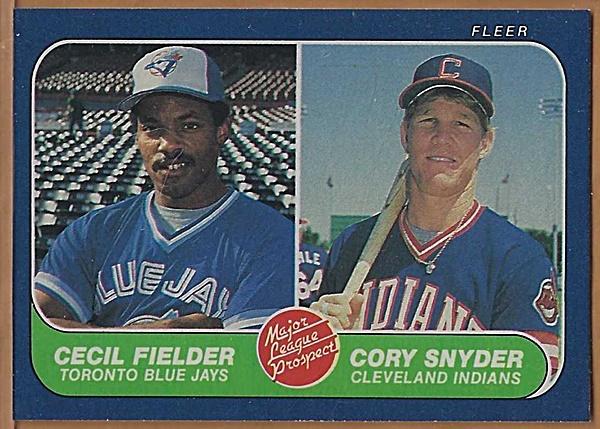 1986 Fleer #653 Cecil Fielder RC Toronto Blue Jays