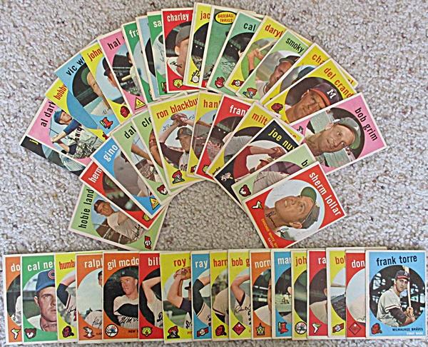 Lot Of (50) Different 1959 Topps Baseball Off-Grade