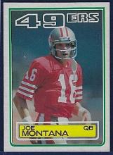 1983 Topps #169 Joe Montana San Francisco 49ers