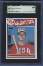 Graded 1985 Topps #401 Mark McGwire RC SGC 86 NM+ USA Olympic Team