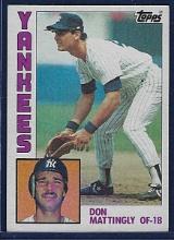 1984 Topps #8 Don Mattingly RC New York Yankees