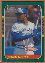 1987 Donruss The Rookies #31 Fred McGriff RC Toronto Blue Jays