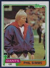 1981 Topps #55 Phil Simms New York Giants