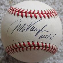 Mo Vaughn Signed & Inscribed OAL Baseball Boston Red Sox