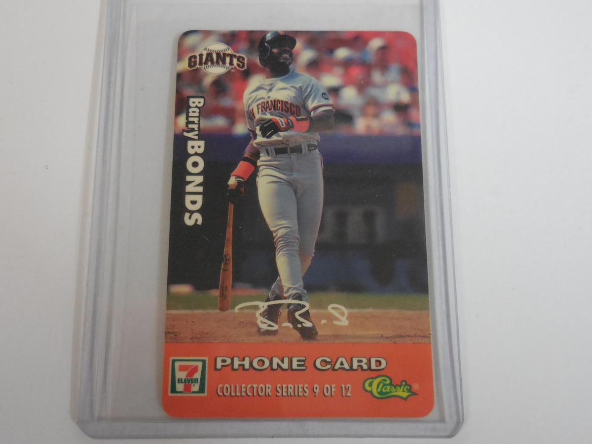 RARE 1996 CLASSIC 7 ELEVEN SPRINT BARRY BONDS PHONE CARD