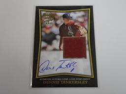 2002 BOWMAN DENNIS TANKERSLEY AUTOGRAPHED JERSEY CARD