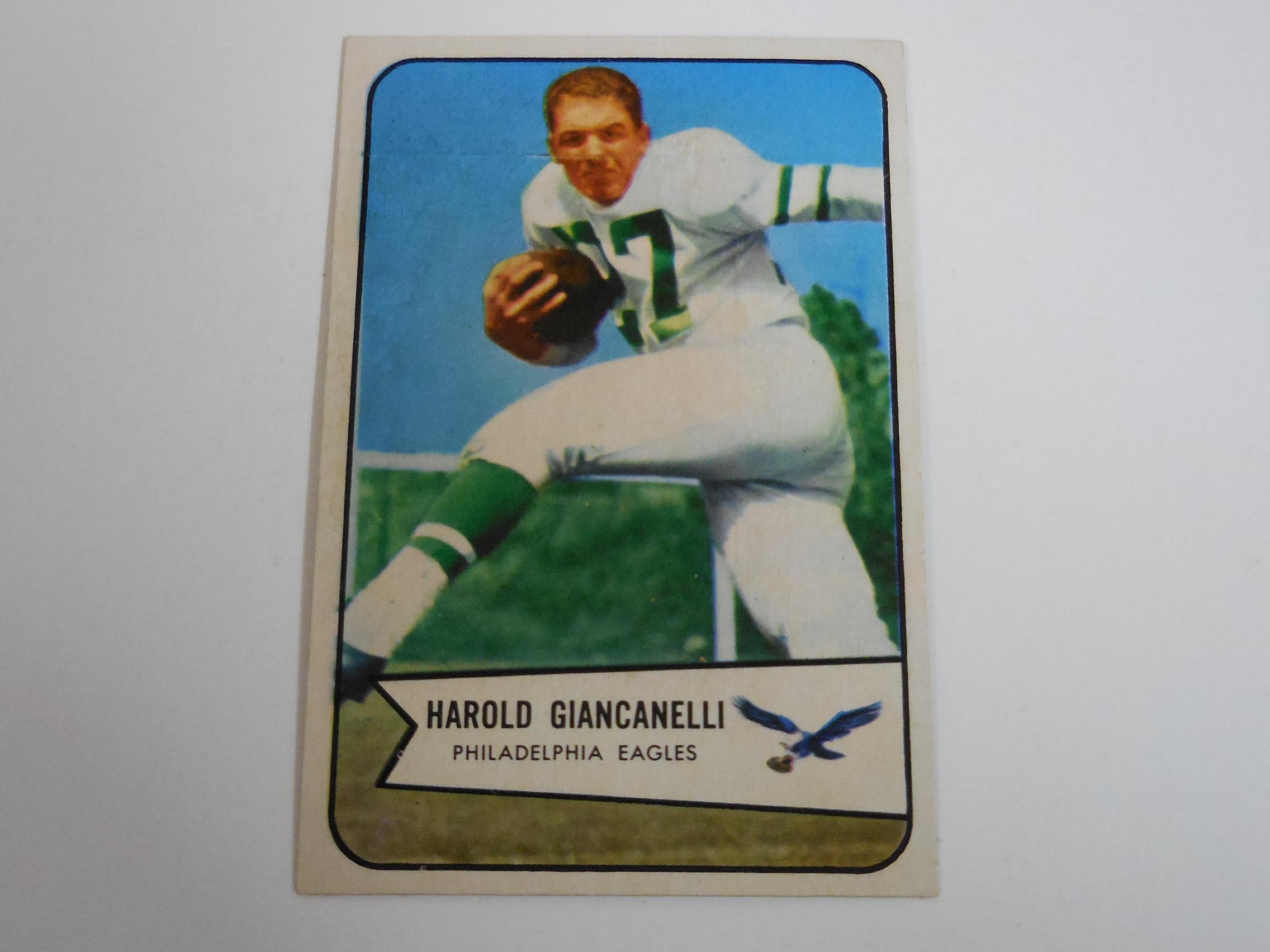 1954 BOWMAN FOOTBALL #33 HAL GIANCANELLI ROOKIE CARD PHILADELPHIA EAGLES RC