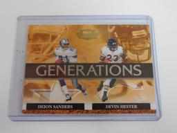 2007 DONRUSS THREADS DEION SANDERS DEVIN HESTER GENERATIONS