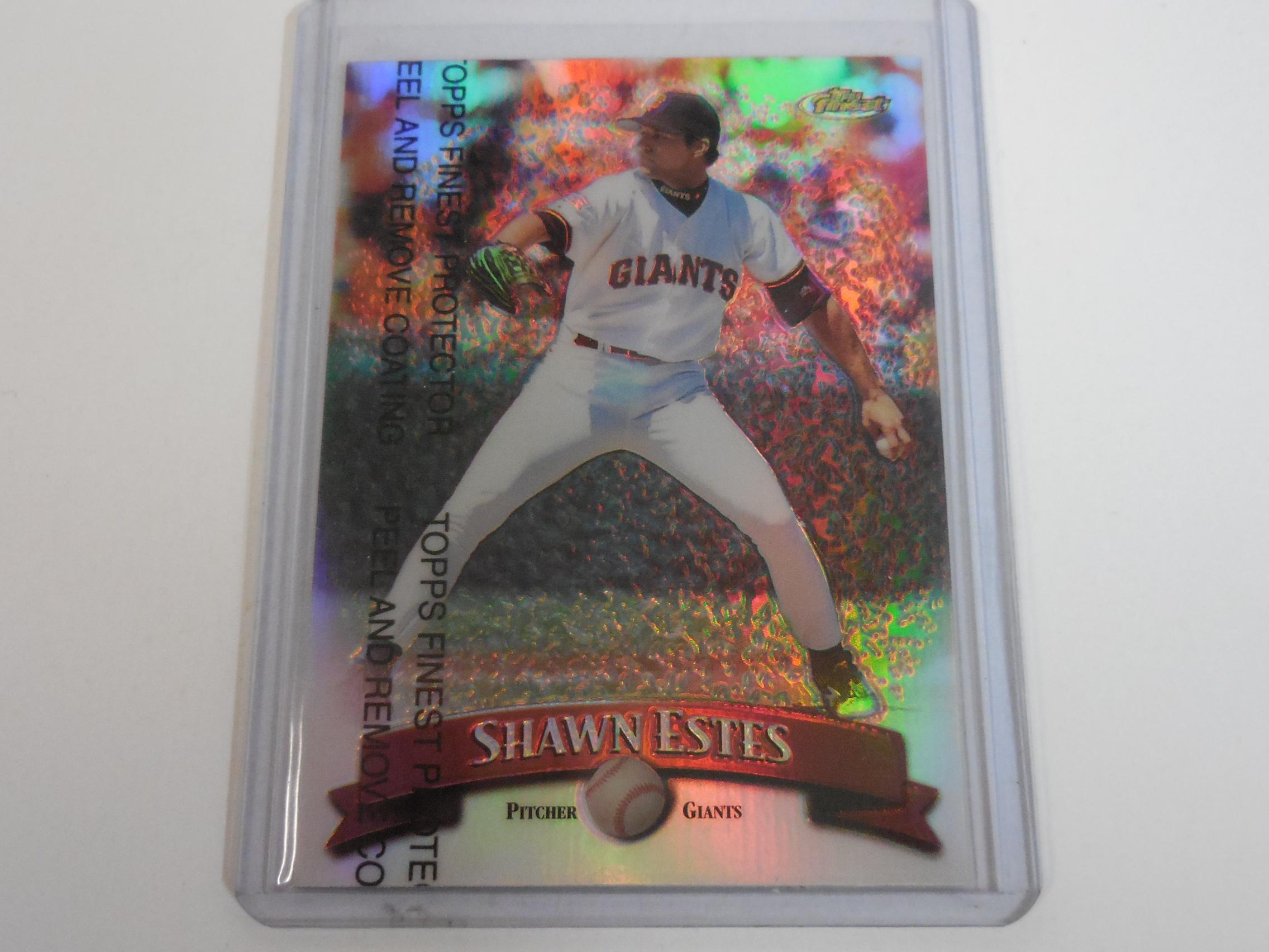 1998 TOPPS FINEST SHAWN ESTES REFRACTOR CARD SAN FRANCISCO GIANTS