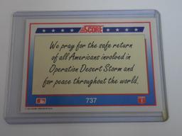 1991 SCORE BASEBALL #737 AMERICAN FLAG CARD OPERATION DESERT STORM