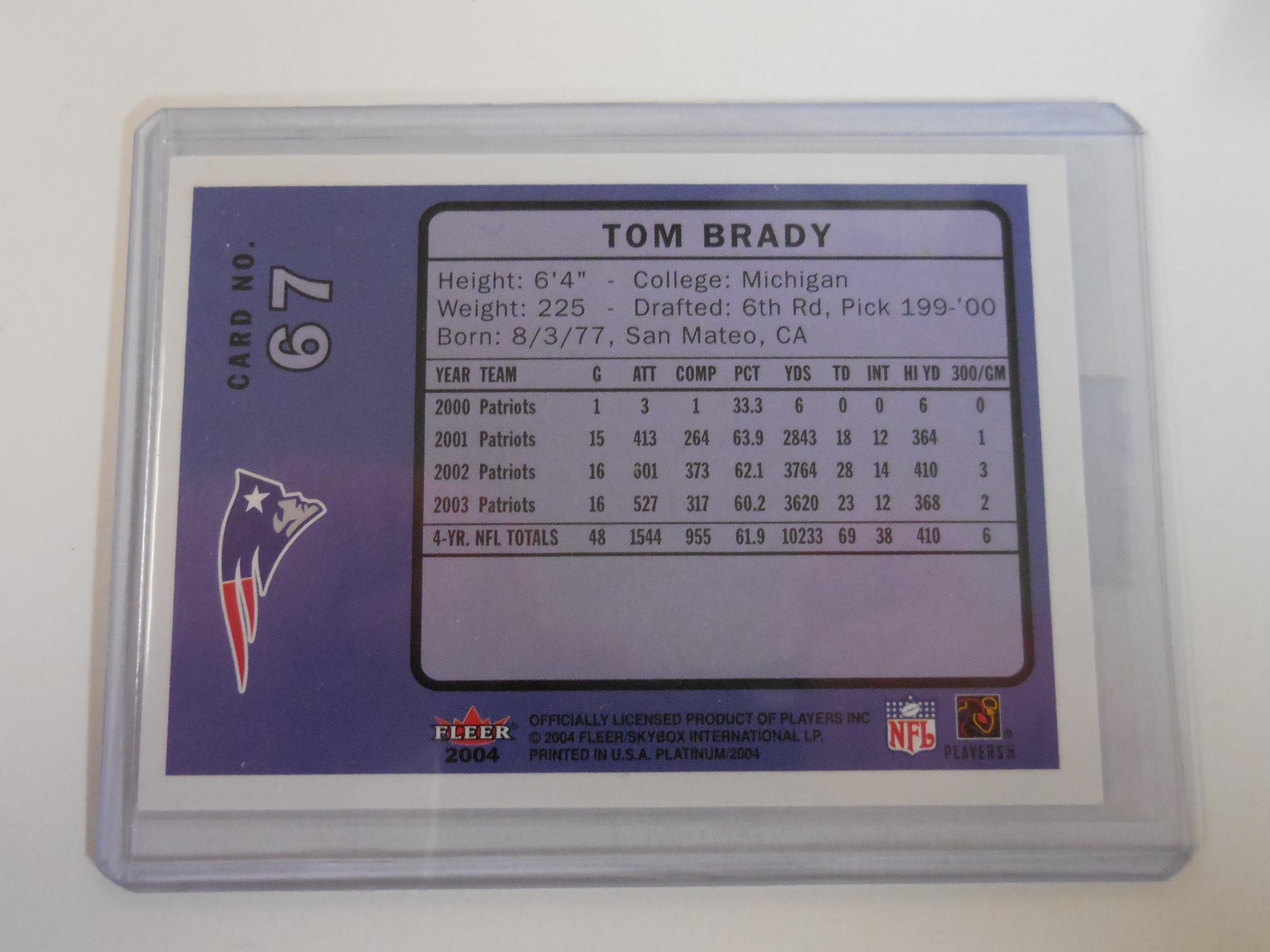 2004 FLEER PLATINUM TOM BRADY NEW ENGLAND PATRIOTS