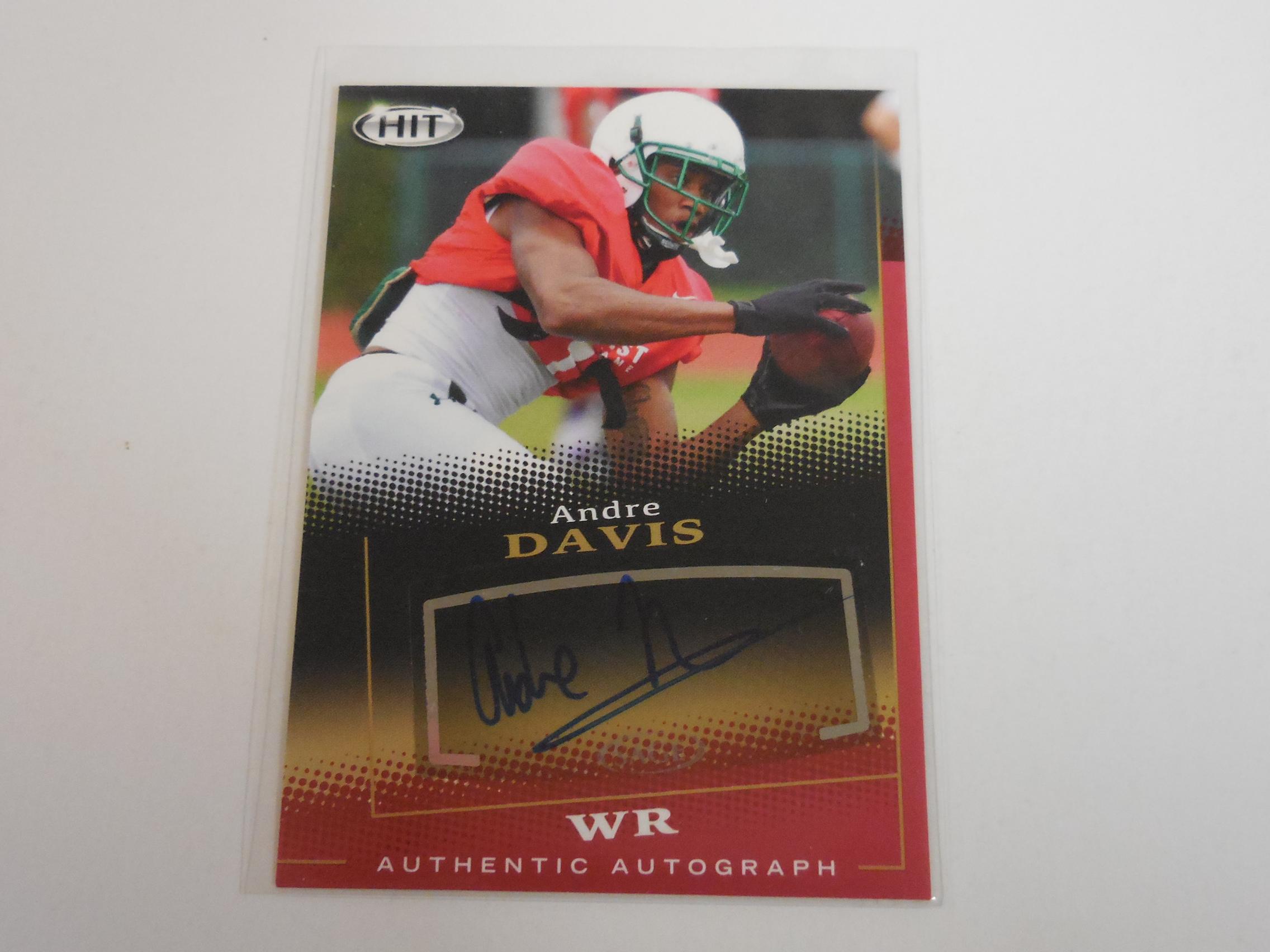 2015 SAGE HIT ANDRE DAVIS AUTOGRAPHED ROOKIE CARD