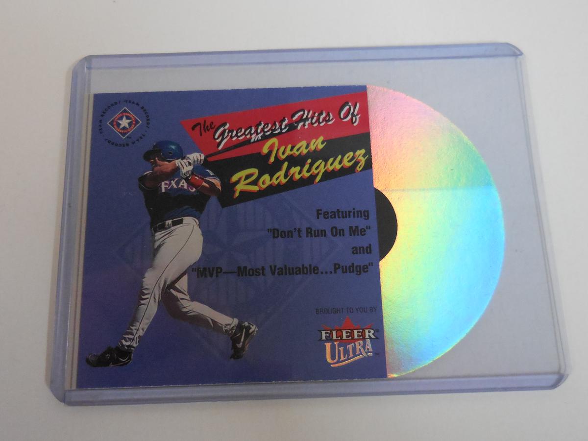 2001 FLEER ULTRA IVAN RODRIGUEZ GREATEST HITS DIE CUT HOLO