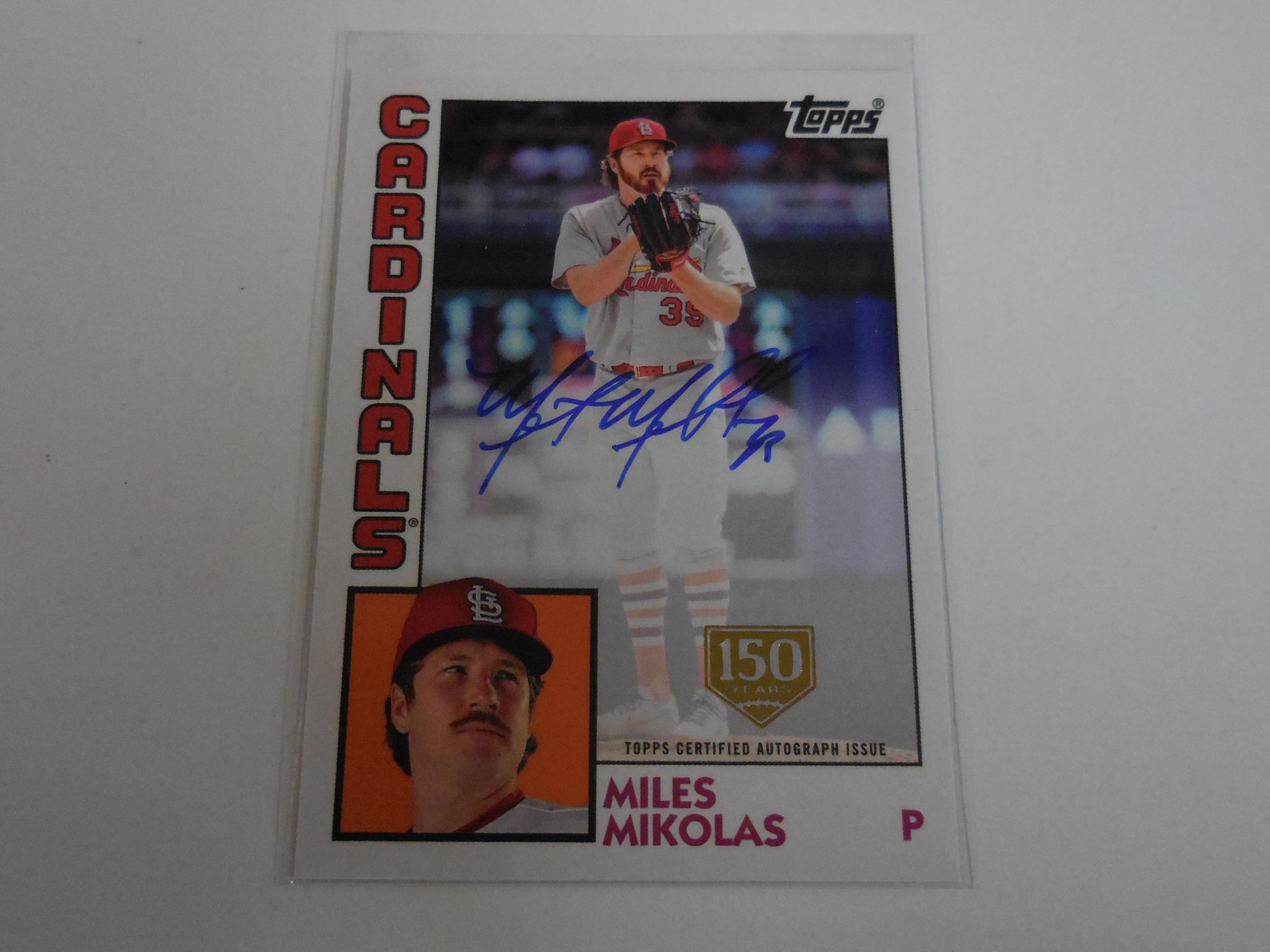 2019 TOPPS BASEBALL MILES MIKOLAS 150 YEARS AUTOGRAPH #'D 106/150 CARDINALS