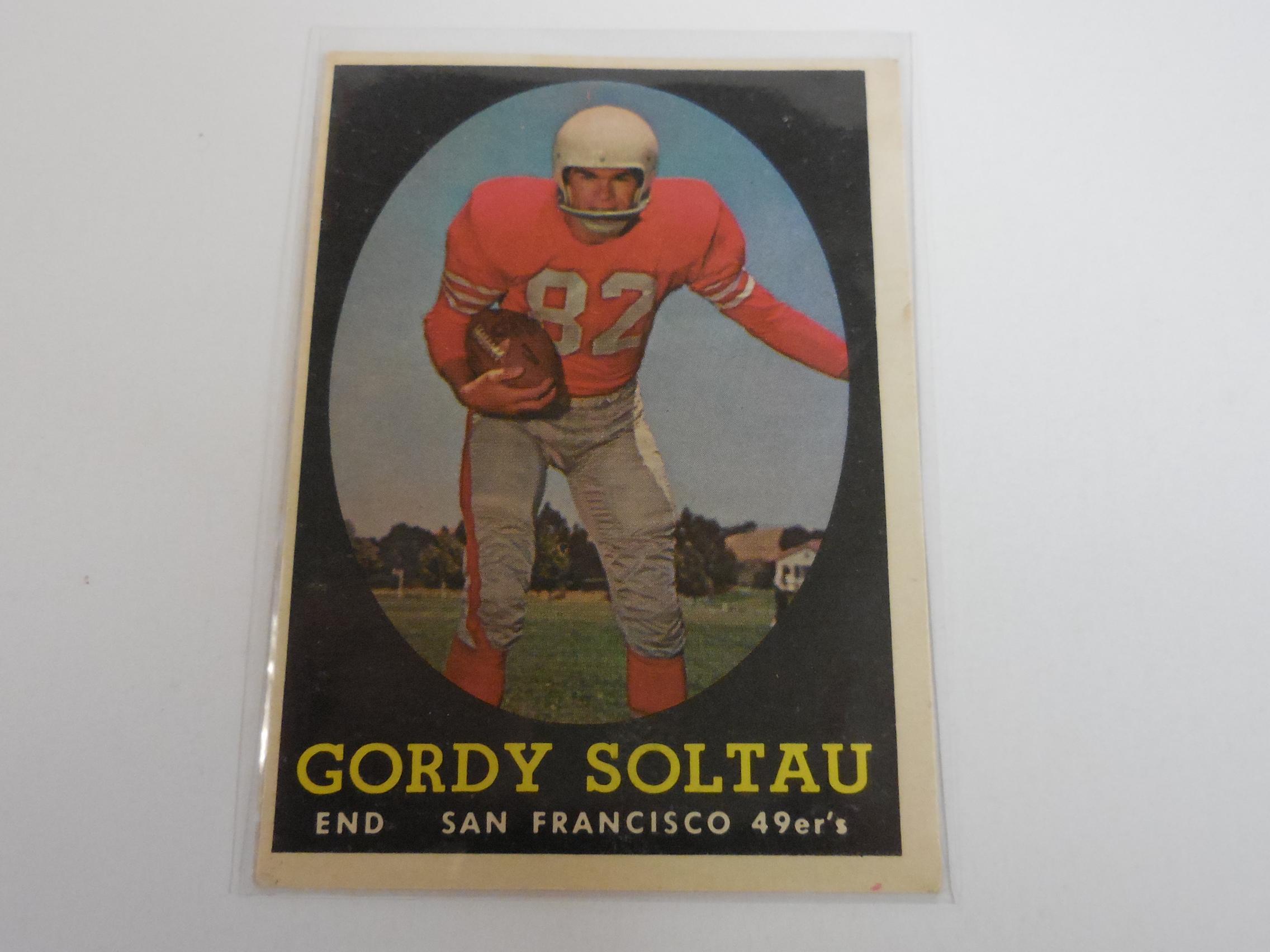 1958 TOPPS FOOTBALL #130 GORDY SOLTAU 49ERS VINTAGE