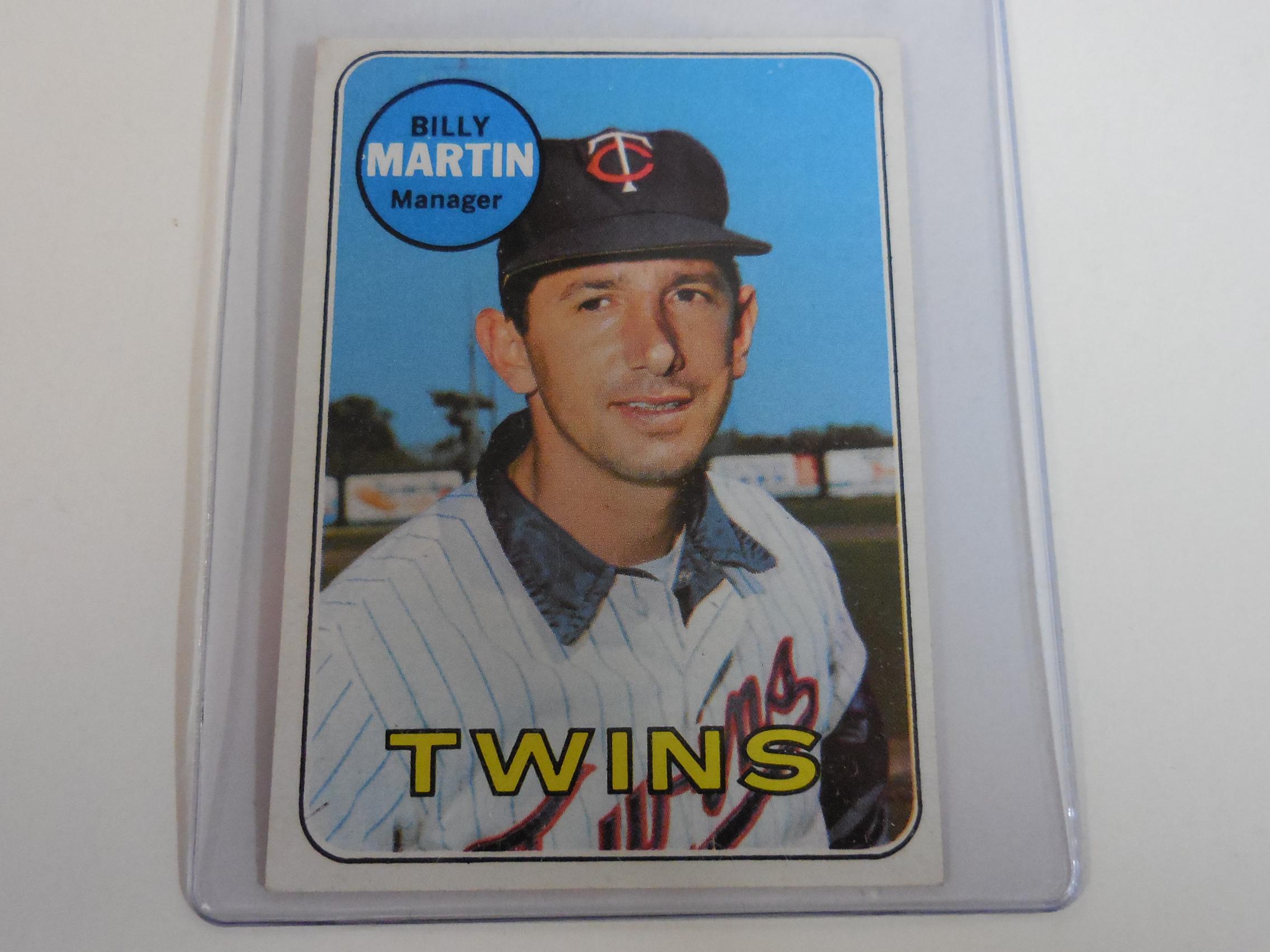 1969 TOPPS BASEBALL #547 BILLY MARTIN HIGH NUMBER MINNESOTA TWINS