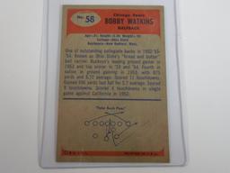 1955 BOWMAN FOOTBALL #58 BOBBY WATKINS ROOKIE CARD RC CHICAGO BEARS
