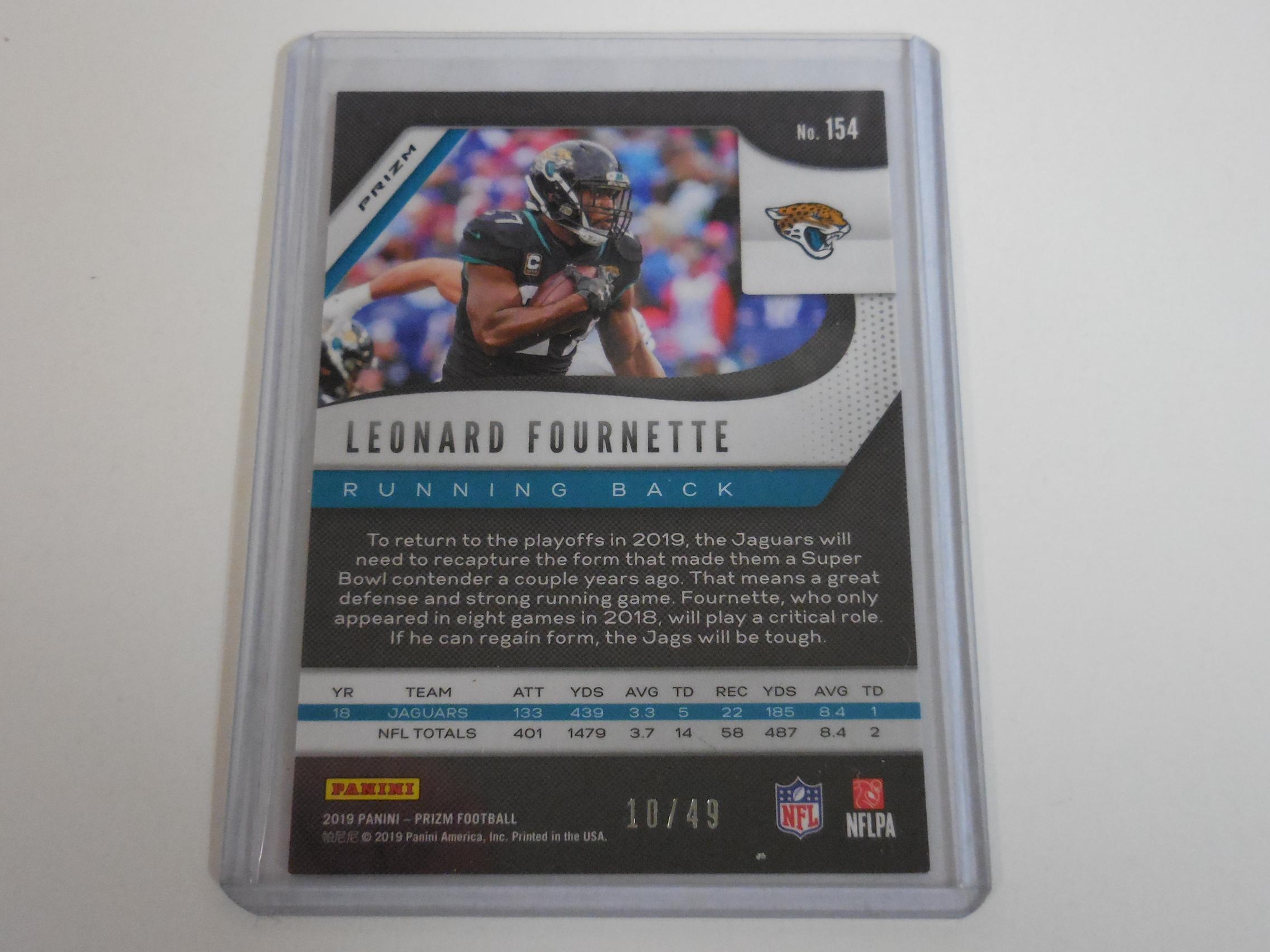 2019 PANINI PRIZM LEONARD FOURNETTE PLAID PRIZM #D 10/49 JACKSONVILLE JAGUARS