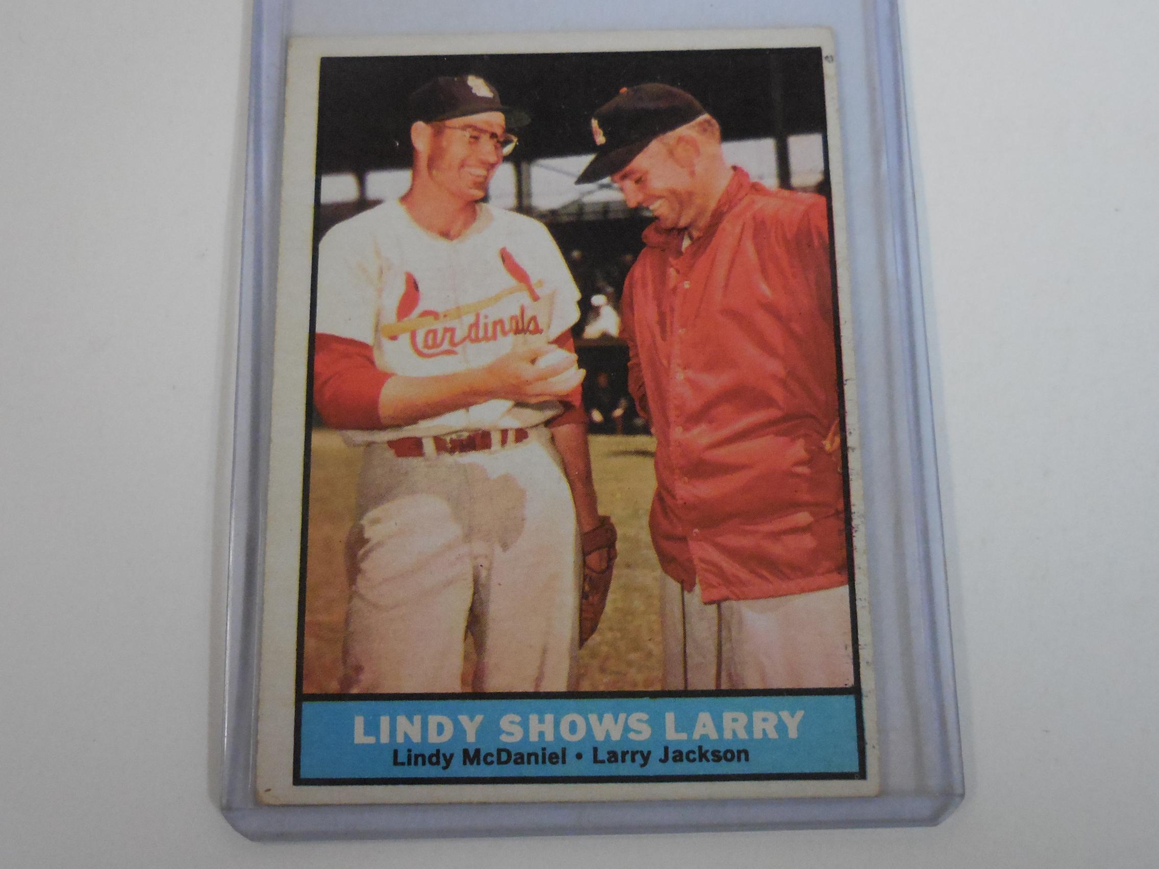 1961 TOPPS BASEBALL LINDY SHOWS LARRY LINDY MCDANIEL LARRY JACKSON