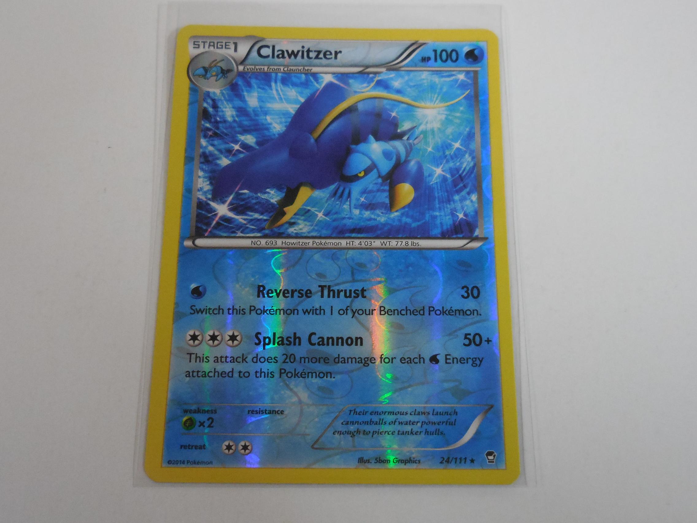 2014 POKEMON 24/111 CLAWITZER HOLOFOIL