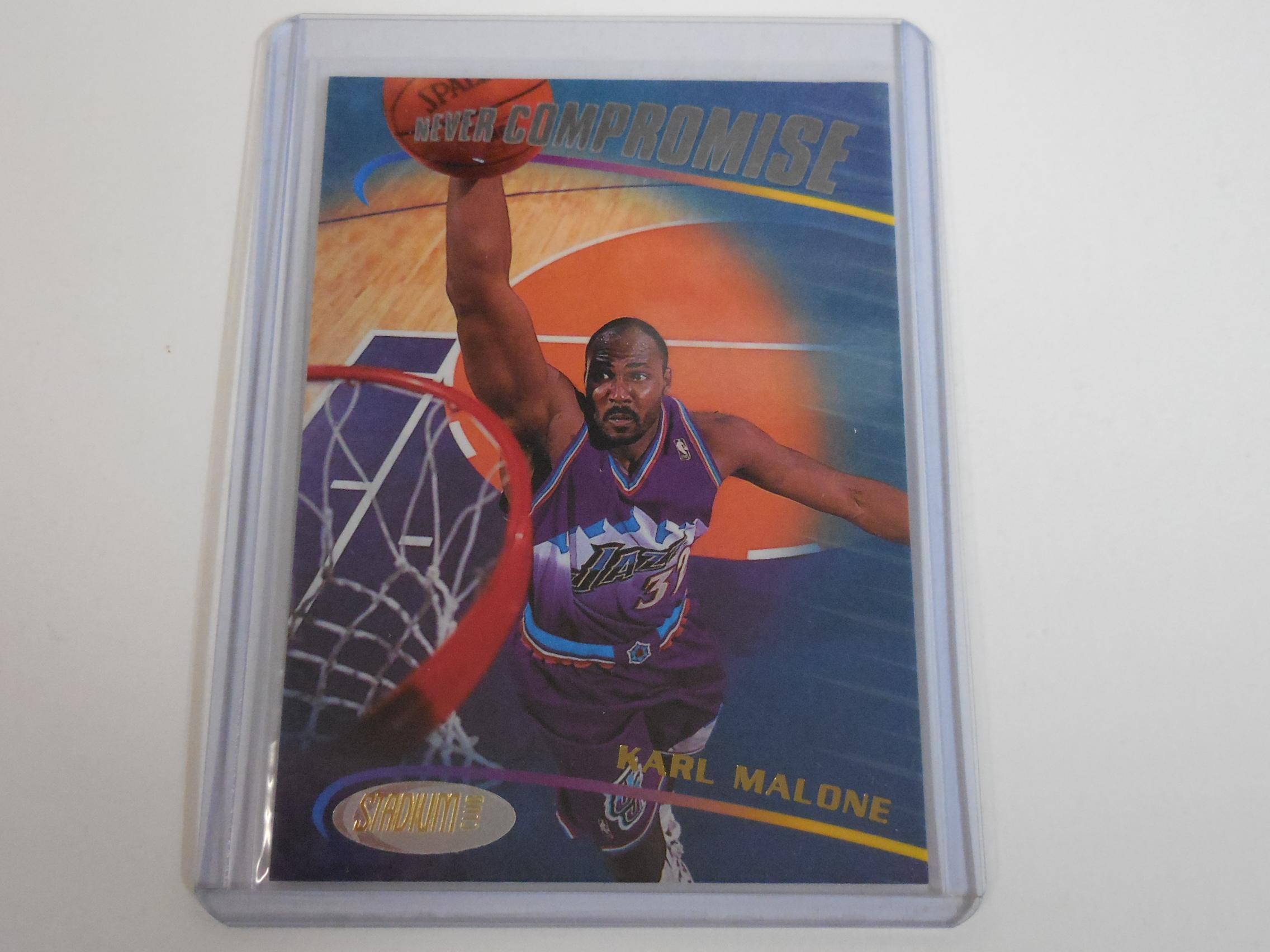 1998-99 TOPPS STADIUM CLUB KARL MALONE NEVER COMPROMISE UTAH JAZZ