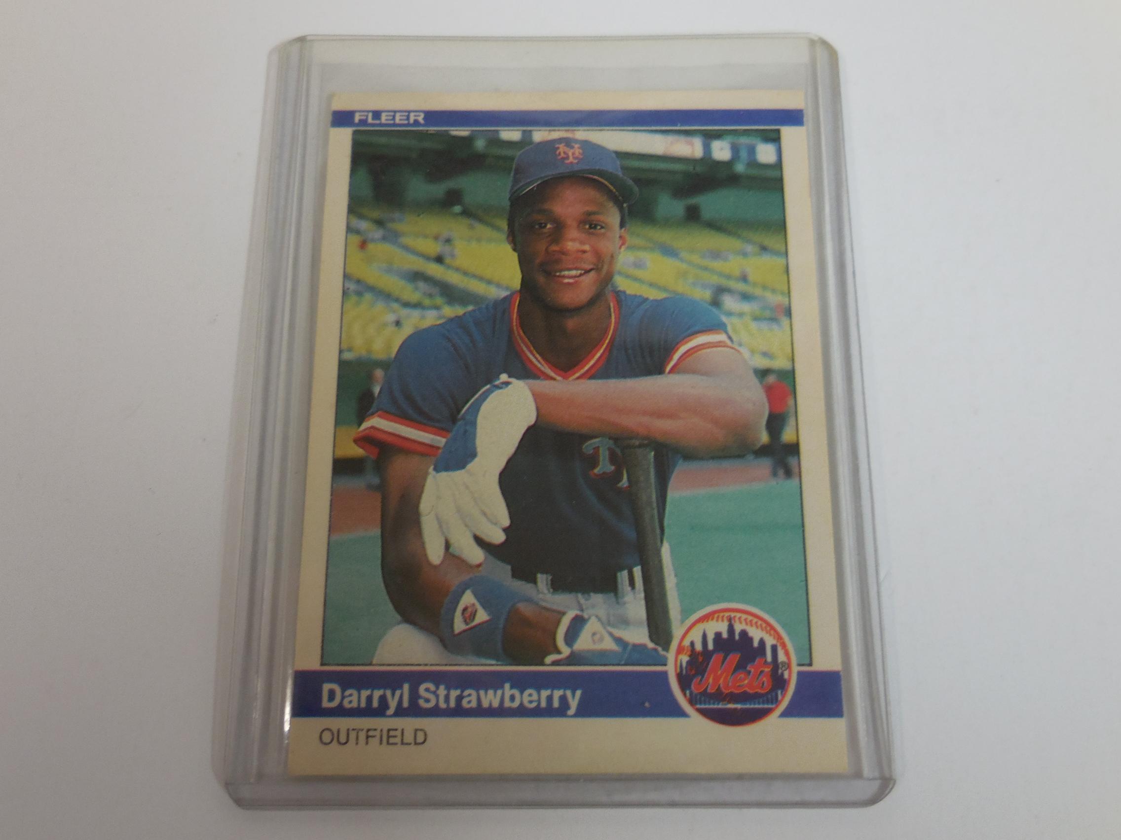 1984 FLEER BASEBALL DARRYL STRAWBERRY ROOKIE CARD METS RC