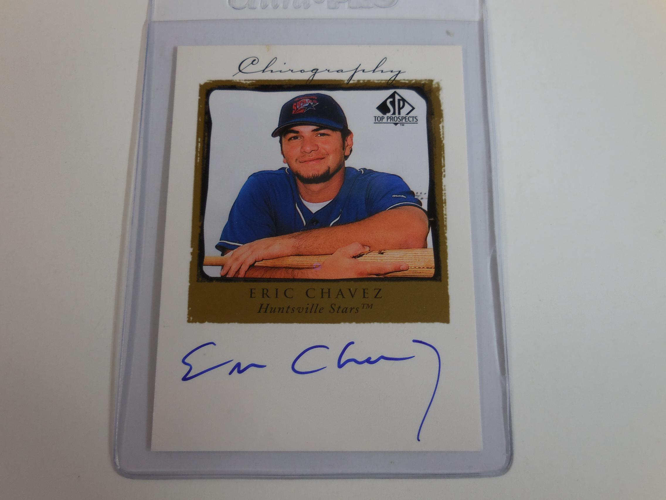 1999 UD SP TOP PROSPECTS ERIC CHAVEZ AUTOGRAPH CARD ATHLETICS